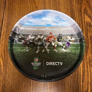 🏈 Vintage 2021 NFL Sunday Ticket Metal Serving Tray DirecTV